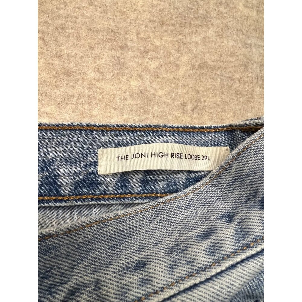 Denim Forum Joni High Rise Loose Distressed Denim Jeans Ripped Button Fly 26 - Picture 6 of 12